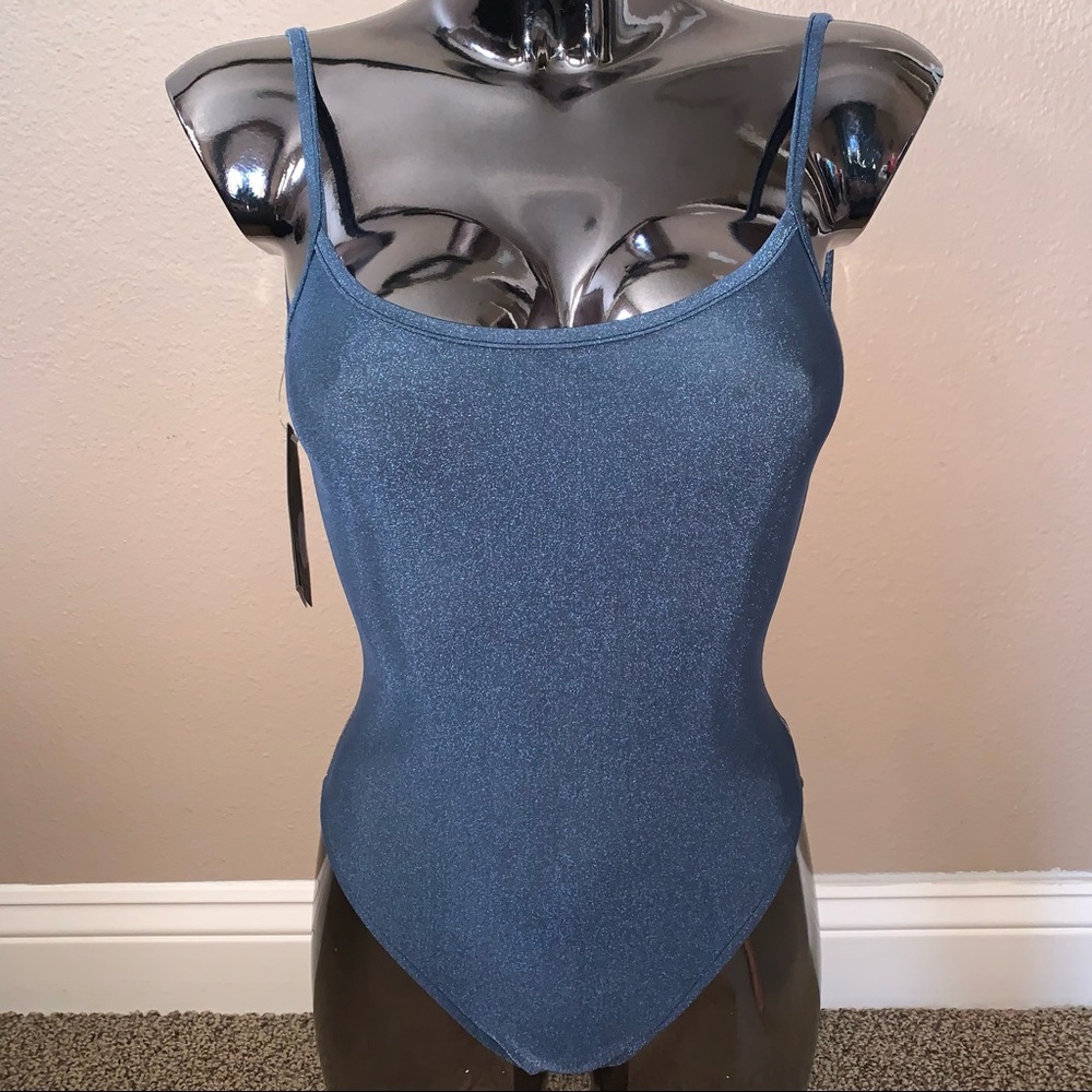 NWT Beautiful Blue Shimmery One Piece Bikini